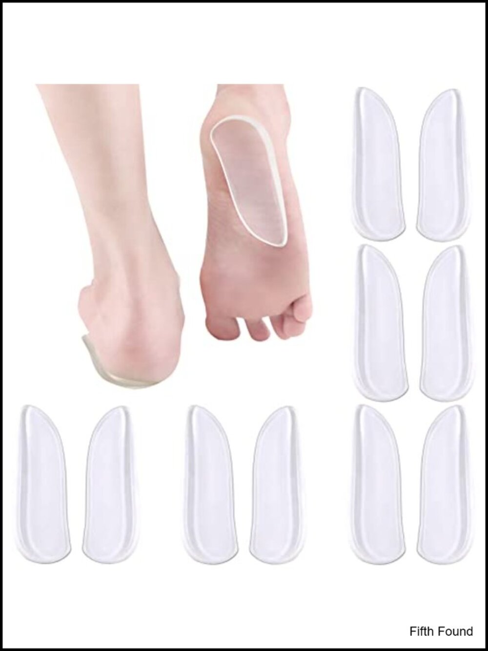 Silicone Heel Wedge Insoles Medial Lateral Corrective Adhesive Shoe Inserts